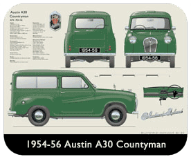 Austin A30 Countryman 1954-56 Place Mat, Small